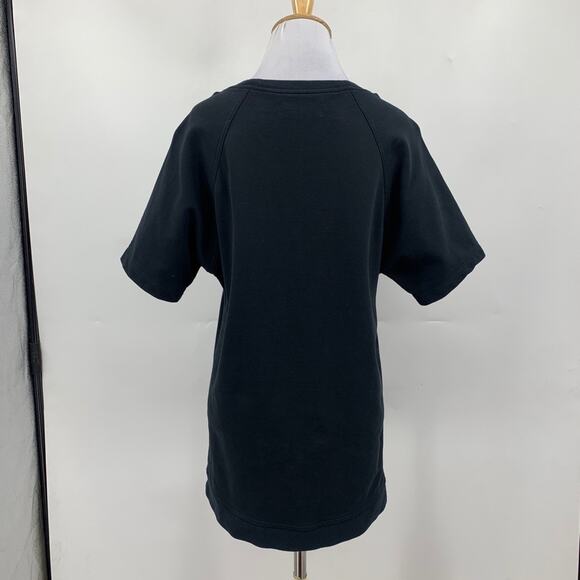 Everlane Sweatshirt Womens S Small Black Cotton Oversized Short Sleeve Pullover - Picture 6 of 12